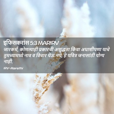 Picture 02 - इफिसकरांस 5:3 MARIRV - जारकर्म, - Bible Verse Picture