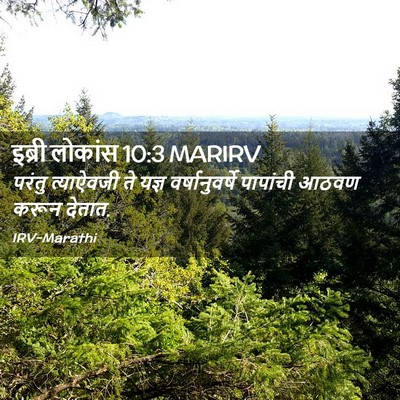 Picture 02 - इब्री लोकांस 10:3 MARIRV - परंतु त्याऐवजी ते - Bible Verse Picture