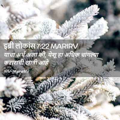 Picture 02 - इब्री लोकांस 7:22 MARIRV - याचा अर्थ असा की, - Bible Verse Picture