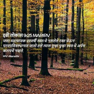 Picture 02 - इब्री लोकांस 9:25 MARIRV - जसा महायाजक - Bible Verse Picture