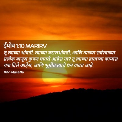 Picture 02 - ईयोब 1:10 MARIRV - तू त्याच्या भोवती, - Bible Verse Picture