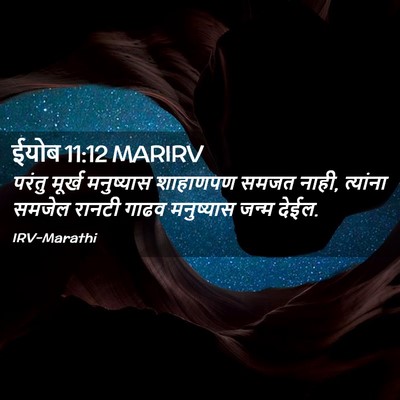 Picture 02 - ईयोब 11:12 MARIRV - परंतु मूर्ख - Bible Verse Picture