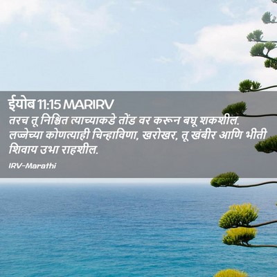 Picture 02 - ईयोब 11:15 MARIRV - तरच तू निश्चित - Bible Verse Picture