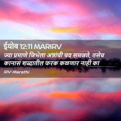 Picture 02 - ईयोब 12:11 MARIRV - ज्या प्रमाणे - Bible Verse Picture