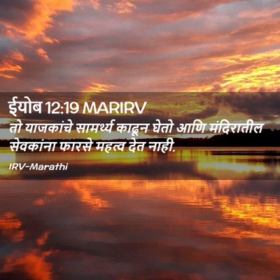 Picture 02 - ईयोब 12:19 MARIRV - तो याजकांचे - Bible Verse Picture