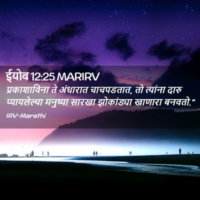 Picture 02 - ईयोब 12:25 MARIRV - प्रकाशाविना ते - Bible Verse Picture