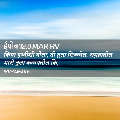 Picture 02 - ईयोब 12:8 MARIRV - किंवा पृथ्वीशी - Bible Verse Picture