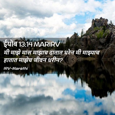 Picture 02 - ईयोब 13:14 MARIRV - मी माझे मांस माझाच - Bible Verse Picture