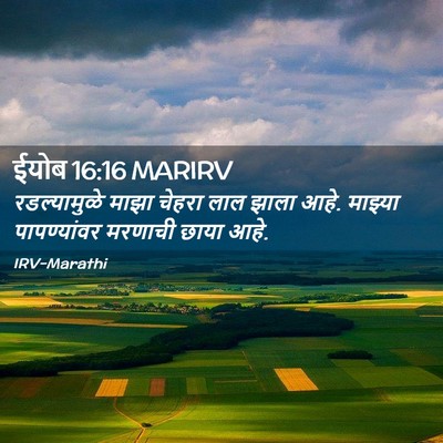 Picture 02 - ईयोब 16:16 MARIRV - रडल्यामुळे माझा - Bible Verse Picture