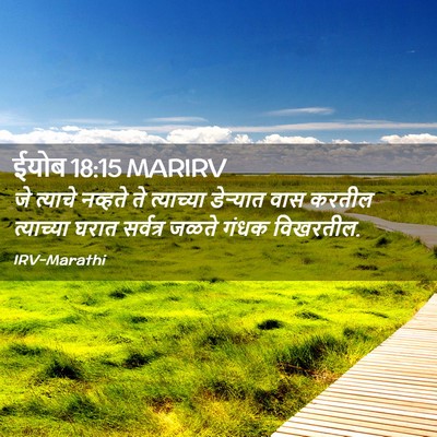 Picture 02 - ईयोब 18:15 MARIRV - जे त्याचे नव्हते - Bible Verse Picture