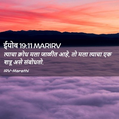 Picture 02 - ईयोब 19:11 MARIRV - त्याचा क्रोध मला - Bible Verse Picture