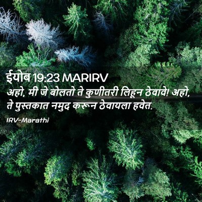 Picture 02 - ईयोब 19:23 MARIRV - अहो, मी जे बोलतो ते - Bible Verse Picture