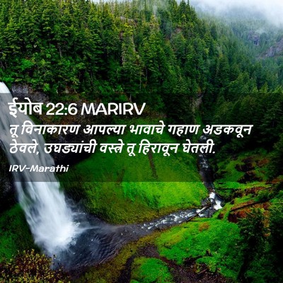 Picture 02 - ईयोब 22:6 MARIRV - तू विनाकारण - Bible Verse Picture