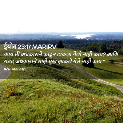 Picture 02 - ईयोब 23:17 MARIRV - काय मी अंधकाराने - Bible Verse Picture