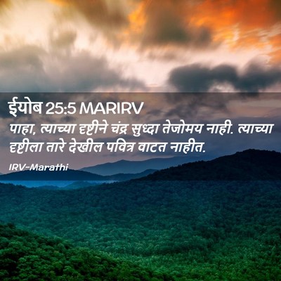 Picture 02 - ईयोब 25:5 MARIRV - पाहा, त्याच्या - Bible Verse Picture
