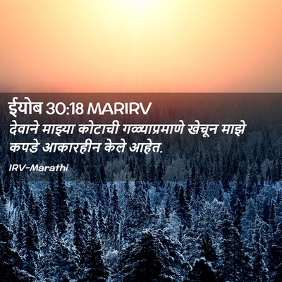 Picture 02 - ईयोब 30:18 MARIRV - देवाने माझ्या - Bible Verse Picture