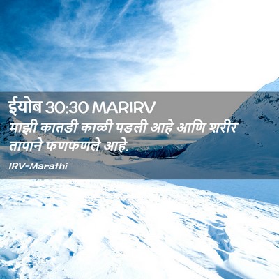 Picture 02 - ईयोब 30:30 MARIRV - माझी कातडी काळी - Bible Verse Picture