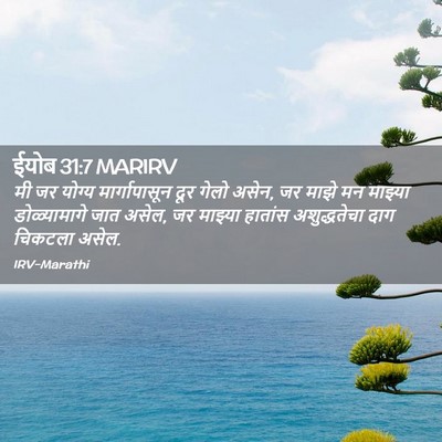Picture 02 - ईयोब 31:7 MARIRV - मी जर योग्य - Bible Verse Picture