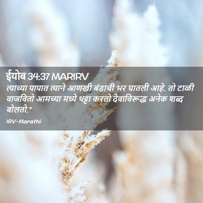 Picture 02 - ईयोब 34:37 MARIRV - त्याच्या पापात - Bible Verse Picture