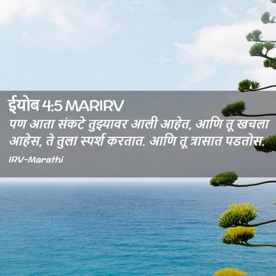 Picture 02 - ईयोब 4:5 MARIRV - पण आता संकटे - Bible Verse Picture