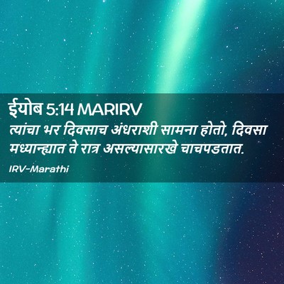 Picture 02 - ईयोब 5:14 MARIRV - त्यांचा भर दिवसाच - Bible Verse Picture