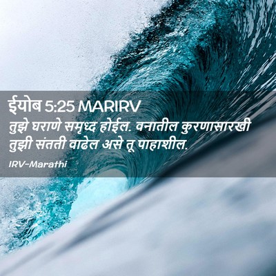 Picture 02 - ईयोब 5:25 MARIRV - तुझे घराणे समृध्द - Bible Verse Picture
