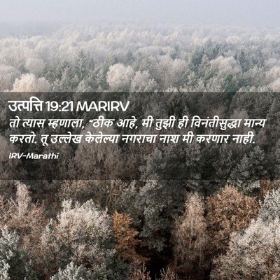 Picture 02 - उत्पत्ति 19:21 MARIRV - तो त्यास म्हणाला, - Bible Verse Picture