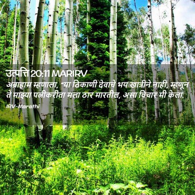 Picture 02 - उत्पत्ति 20:11 MARIRV - अब्राहाम म्हणाला, - Bible Verse Picture