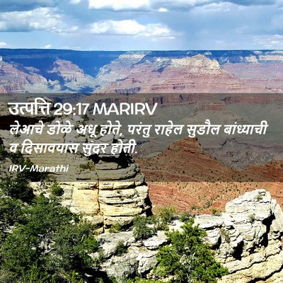 Picture 02 - उत्पत्ति 29:17 MARIRV - लेआचे डोळे अधू - Bible Verse Picture
