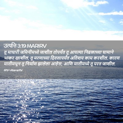 Picture 02 - उत्पत्ति 3:19 MARIRV - तू माघारी - Bible Verse Picture
