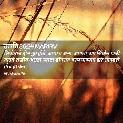 Picture 02 - उत्पत्ति 36:24 MARIRV - सिबोनाचे दोन - Bible Verse Picture