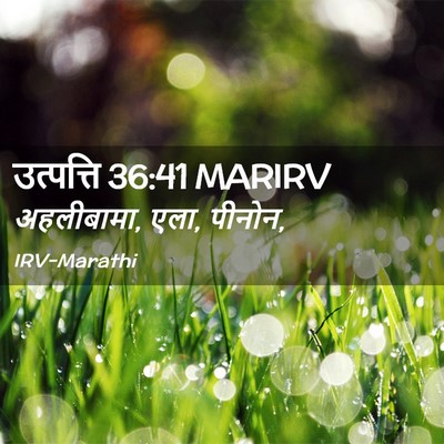 Picture 02 - उत्पत्ति 36:41 MARIRV - अहलीबामा, एला, - Bible Verse Picture