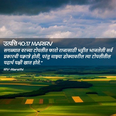 Picture 02 - उत्पत्ति 40:17 MARIRV - सगळ्यात वरच्या - Bible Verse Picture