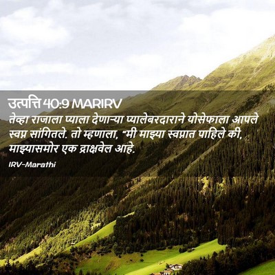 Picture 02 - उत्पत्ति 40:9 MARIRV - तेव्हा राजाला - Bible Verse Picture