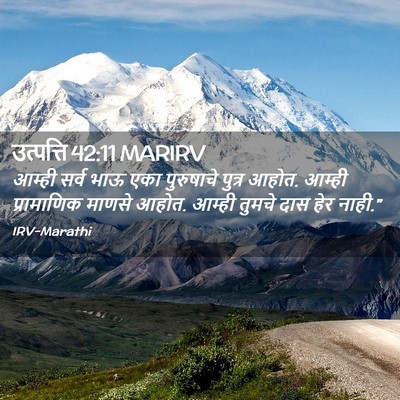 Picture 02 - उत्पत्ति 42:11 MARIRV - आम्ही सर्व भाऊ एका - Bible Verse Picture