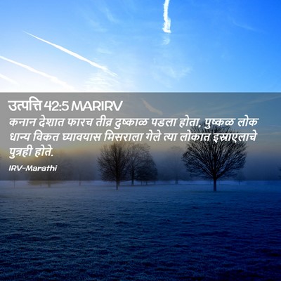 Picture 02 - उत्पत्ति 42:5 MARIRV - कनान देशात फारच - Bible Verse Picture