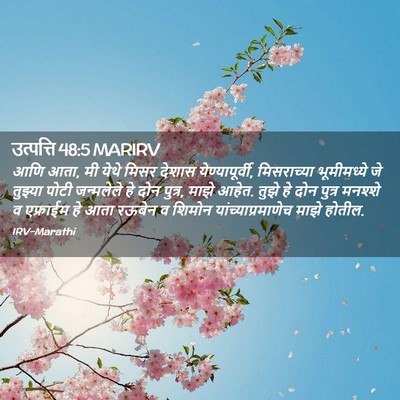 Picture 02 - उत्पत्ति 48:5 MARIRV - आणि आता, मी येथे - Bible Verse Picture