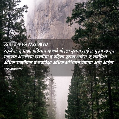 Picture 02 - उत्पत्ति 49:3 MARIRV - रऊबेना, तू माझा - Bible Verse Picture
