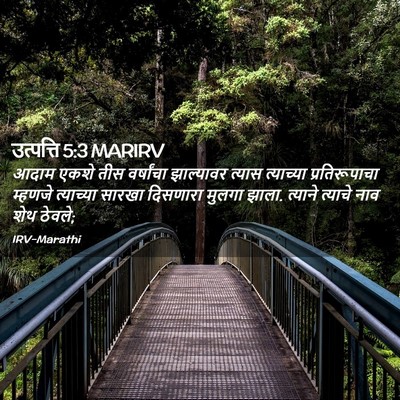Picture 02 - उत्पत्ति 5:3 MARIRV - आदाम एकशे तीस - Bible Verse Picture