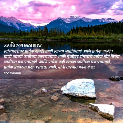 Picture 02 - उत्पत्ति 7:14 MARIRV - त्यांच्याबरोबर - Bible Verse Picture