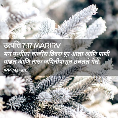 Picture 02 - उत्पत्ति 7:17 MARIRV - मग पृथ्वीवर चाळीस - Bible Verse Picture