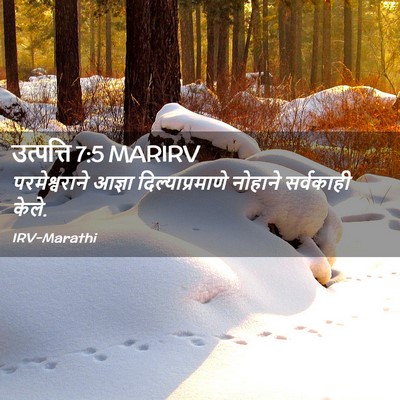 Picture 02 - उत्पत्ति 7:5 MARIRV - परमेश्वराने आज्ञा - Bible Verse Picture