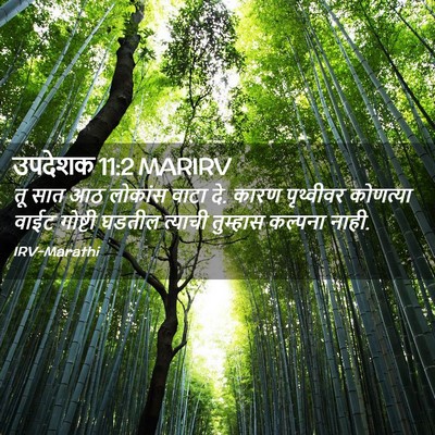 Picture 02 - उपदेशक 11:2 MARIRV - तू सात आठ लोकांस - Bible Verse Picture