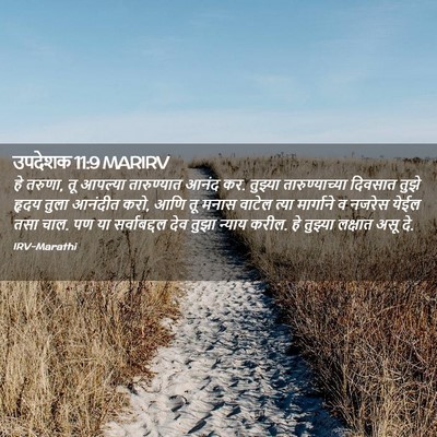 Picture 02 - उपदेशक 11:9 MARIRV - हे तरुणा, तू आपल्या - Bible Verse Picture