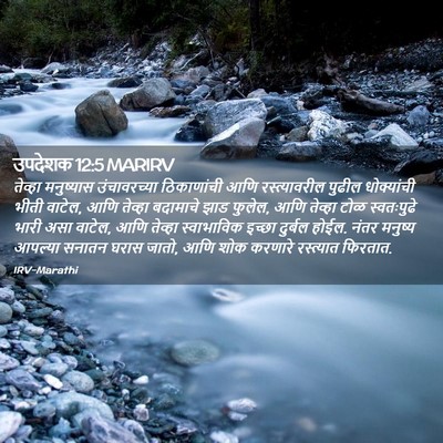 Picture 02 - उपदेशक 12:5 MARIRV - तेव्हा मनुष्यास - Bible Verse Picture
