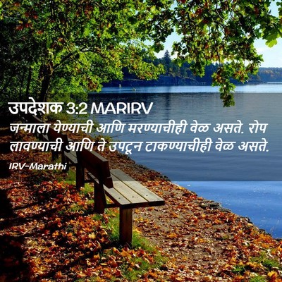 Picture 02 - उपदेशक 3:2 MARIRV - जन्माला येण्याची - Bible Verse Picture