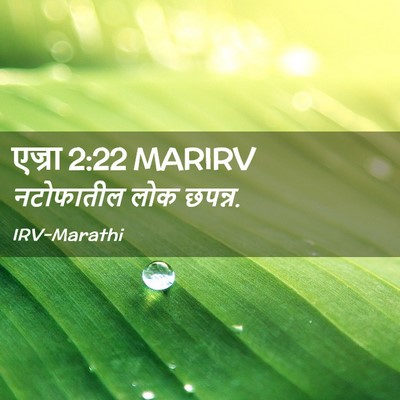 Picture 02 - एज्रा 2:22 MARIRV - नटोफातील लोक - Bible Verse Picture