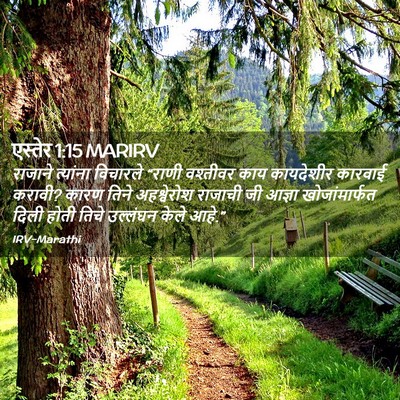 Picture 02 - एस्तेर 1:15 MARIRV - राजाने त्यांना - Bible Verse Picture