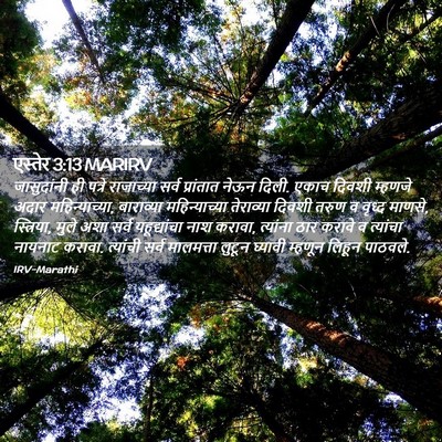 Picture 02 - एस्तेर 3:13 MARIRV - जासुदांनी ही - Bible Verse Picture