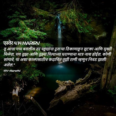 Picture 02 - एस्तेर 4:14 MARIRV - तू आत्ता गप्प - Bible Verse Picture
